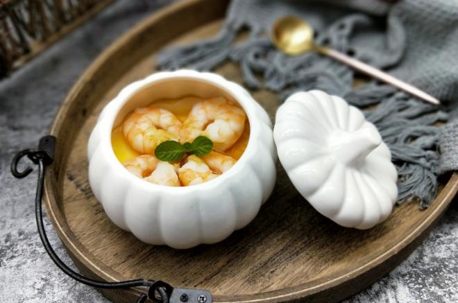 虾仁蒸蛋羹