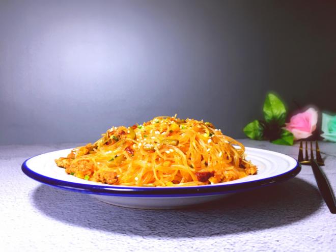 酸豆角肉末粉丝