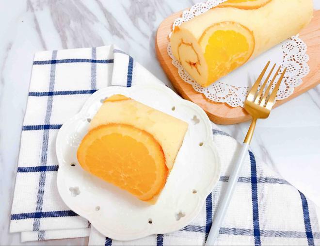 小清新之橙香蛋糕卷