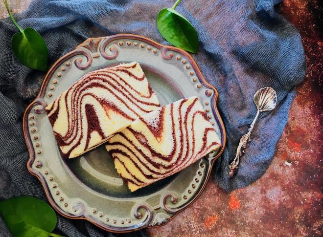 可可波纹戚风蛋糕