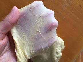 直到揉出手套膜即可，在面包机中发酵