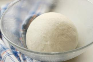 面团材料混合在一起，先用筷子搅拌成絮状，再用手揉成团，多揉一会，使面团更光滑。揉好的面团醒发一会。