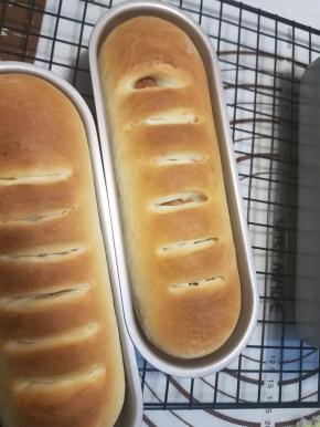 发酵完成取出模具，烤箱预热180度，上下火中层烘烤15分钟左右。