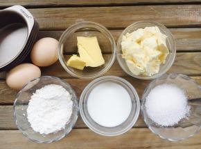 以上食材适用于4个学厨 金色不粘迷你乳酪芝士蛋糕模椭圆形迷你烘焙模具

准备好以上食材！
