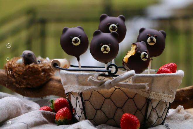 小熊蛋糕棒棒糖