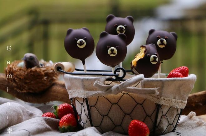 小熊蛋糕棒棒糖