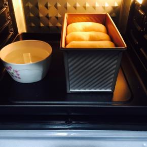 发酵至八分满即可，注意观察喔，太满就盖不上盖了。