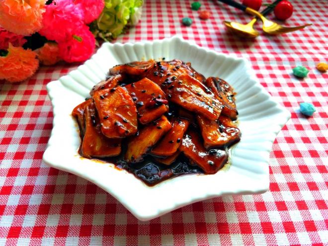 红糖黑芝麻炒年糕