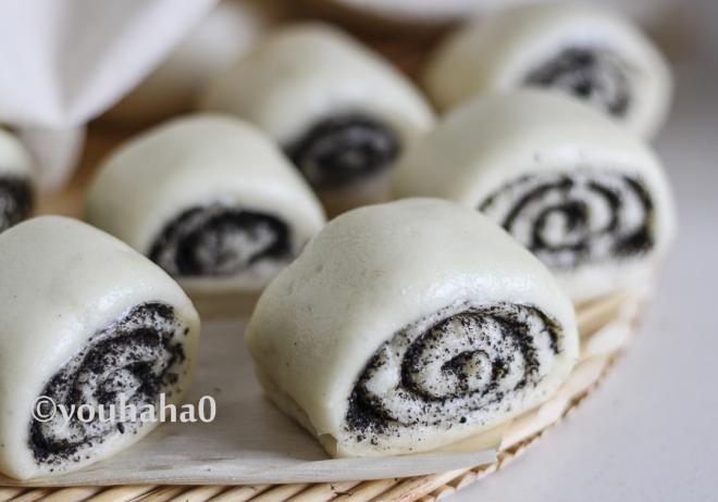 黑芝麻馒头卷