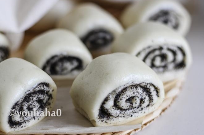 黑芝麻馒头卷