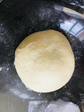 加入中种材料中的高粉，混合成团，容器盖保鲜膜，室温发酵一个小时。2倍大。