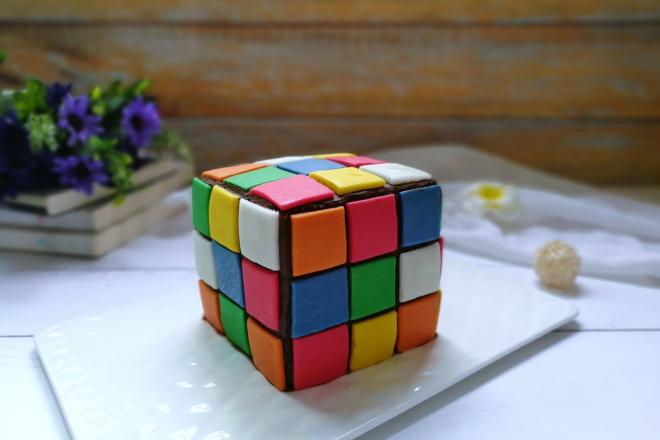 愚人节~巧克力魔方蛋糕