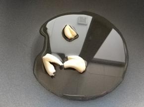 炒锅里加入食用油，放入大蒜，小火加热。