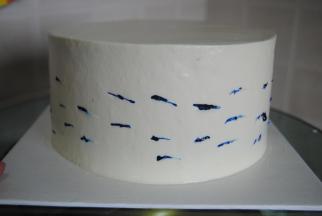 剩余的用于抹面，抹好之后涂上紫加蓝的色素