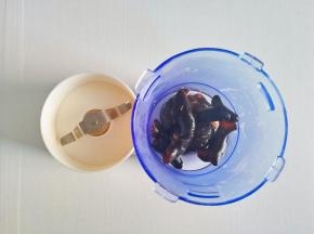 将木耳和少许水放入辅食机打成泥