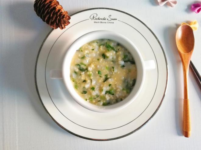 牡蛎青菜二米粥