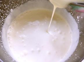 一点点加入搅拌均匀的酸奶糊