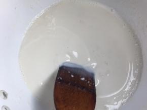 开小火，不停的搅拌