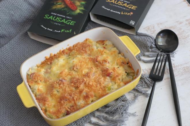 香肠焗饭
