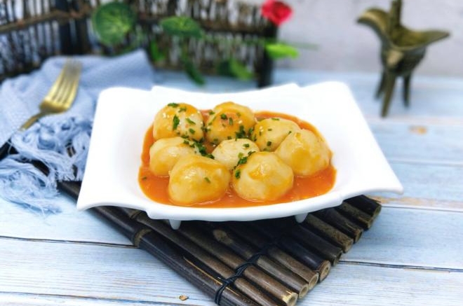 茄汁三文鱼芝士丸