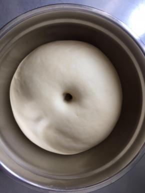 温暖处发酵至1.5～2倍大，排气