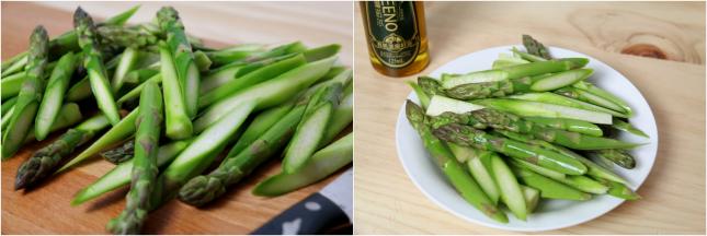 斜刀切断，装盘备用。