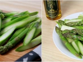 斜刀切断，装盘备用。