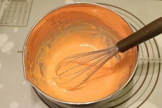 拌至顺滑的蛋糕糊
