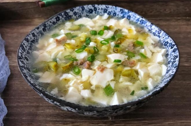 肉末酸黄瓜豆腐
