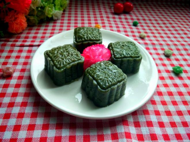 艾叶青团（月饼模具版）