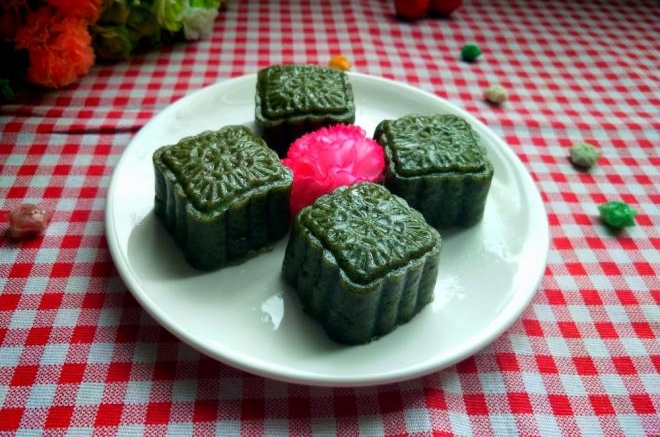 艾叶青团（月饼模具版）