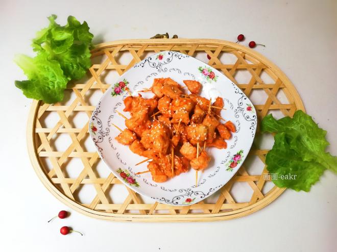 香甜白芝麻牙签肉