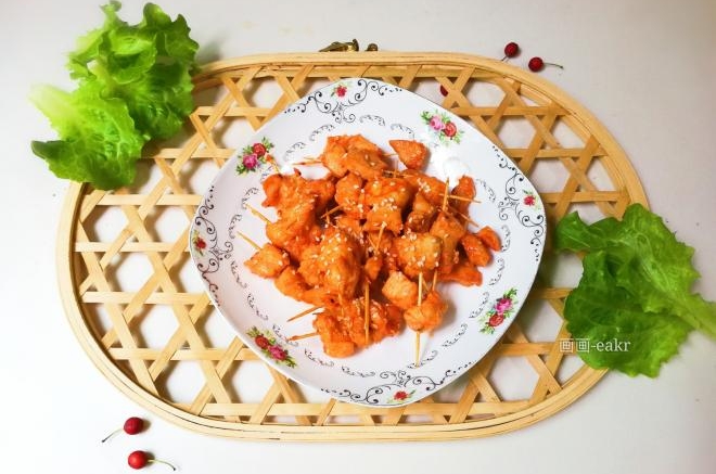 香甜白芝麻牙签肉