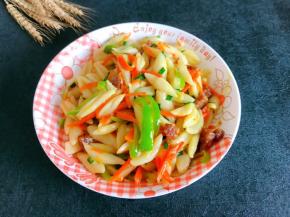 一碗面疙瘩就炒好了