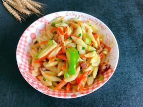 一碗面疙瘩就炒好了