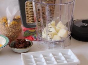 酸奶冻倒入搅拌杯中