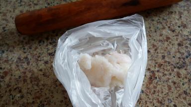 这是压好的山药泥尽量压得细腻一些。