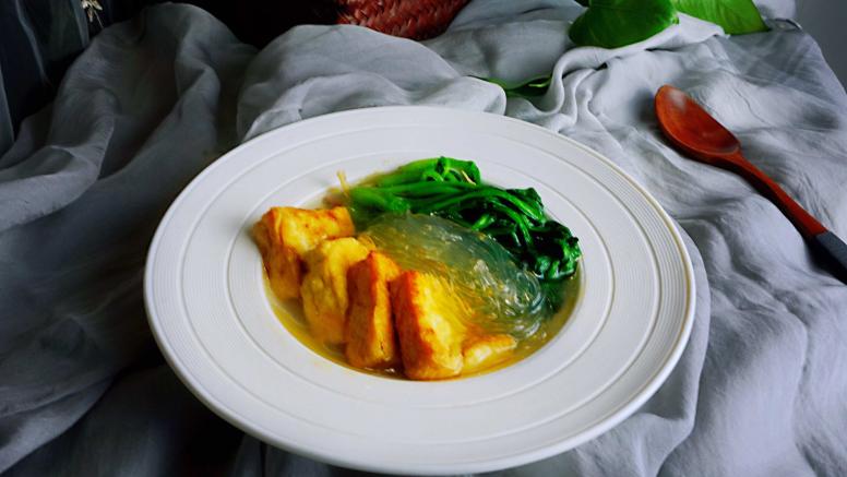 菠菜粉丝豆腐汤