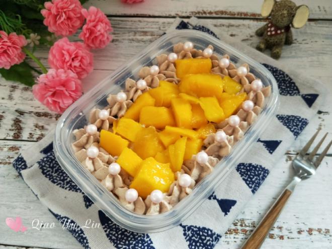 可可芒果盒子蛋糕