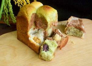 三种口味的面团和馅料，口感很丰富