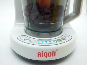 按蒸煮键，紫薯需要20-25分钟，再按开始键，可以去做自己的事情了，时间到，辅食机会发出鸣笛的声音，自己稍微注意一下就可以