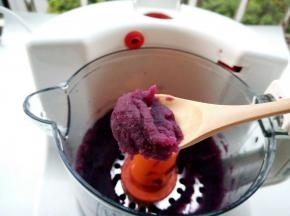 这时候按搅拌键几秒就可以，看看，细腻顺滑，宝宝爱吃，