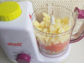 然后两种食物混合