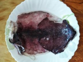 新鲜的鱿鱼一个