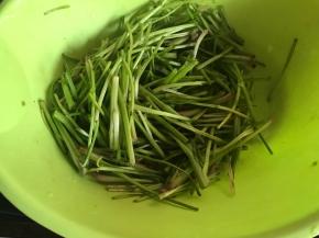 菠菜梗摘洗干净