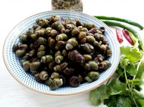 螺蛳准备500克，青辣椒2个，香菜少许，