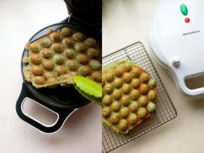 煎到两面金黄色就可以，第一次掌握不好时间，可以打开盖子看看，这个不影响鸡蛋仔的成熟度.直到两面金黄色就可以了。将鸡蛋仔放入凉网冷却。