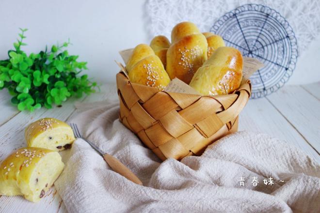 香橙蜜豆面包卷