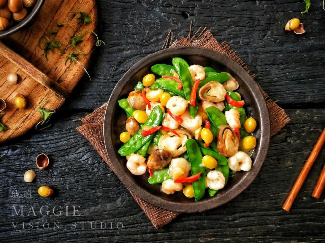 荷兰豆草菇虾仁