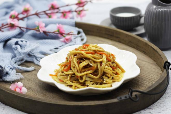 蚝油鸡丝杏鲍菇